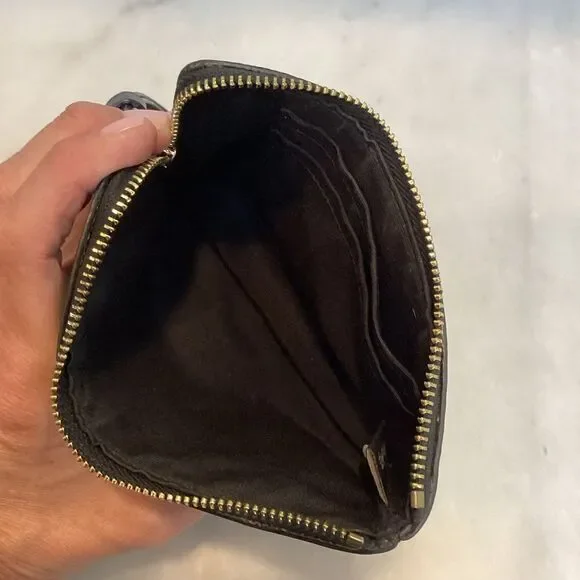 Coach Wristlet Bag Purse Small Signature Canvas Corner Zip Wallet Pouch - Picture 11 of 12